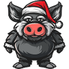 Pig Christmas Wild Boar