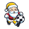 Weihnachtsmann Fussball Comic Weihnachten