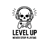 Level Up Skull Gaming Headset