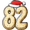 82 Number Cookie Christmas