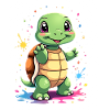 Turtle Paint Splash Fun