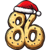 86 Number Cookie Christmas