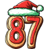 87 Number Cookie Christmas