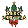 Merry Christmas Tree Bow