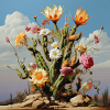 Kaktusblüten Farbtraum