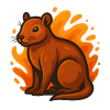 Agouti in flaming orange