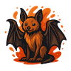 Flaming Flying Dog bat in flames