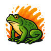 Flaming Green Goliath Frog