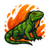 Flaming Ivuan in Green Neon Style