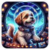 Cosmic Pup in Space Capsule