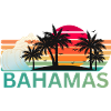 Bahamas Sunset Palm Silhouette