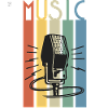 Retro Microphone Music Strip