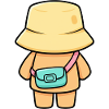 Hut dreamer with bag