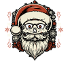 Gothic Santa Skull Christmas