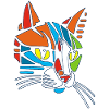 Stammes-Mosaik-Katze