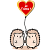 Je t'aime Ballons Hérissons
