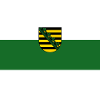 Drapeau de la Saxe avec armoiries
