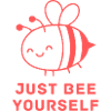 Just Bee Yourself Cute Bee Logo
