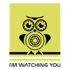 Geometric Owls Yellow Facet