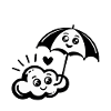 Couple parfait : nuage et parapluie
