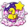 Dream duck in a star balloon