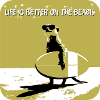 cool meerkat with surfboard