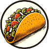 Taco Burst Round Logo