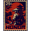 Red Samurai Stamp of Honor