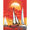 Sunset with sailboat