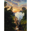 Sunset Steam Locomotive