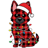 Deutscher Schäferhund Weihnachten Plaid Rot