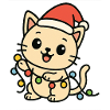 Cuddly Kitten Fairy Lights