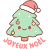 Sapin kawaii Joyeux Noël