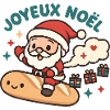 Santa Surf Pain de Noël