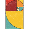 Fibonacci Spiral Geometry Art