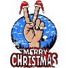 Merry Christmas Peace Sign Motif