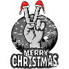 Merry Christmas Peace Sign Design
