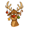 Deer Rudolph Merry Christmas sweet