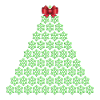 Snowflake Christmas tree with bow