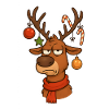 Hirsch Rudolph Merry Christmas