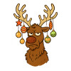Grumpy Festive Reindeer