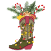 Christmas cowboy boot