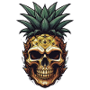 Tropical Pineapple Skull