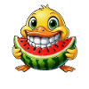 Merry Duck Watermelon Summer Delight