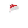 Entspannter Weihnachts-Hase mit Mütze - hell
