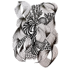 Black and white flower swirls