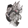 Black and white flower spiral