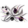 Black and White Flower Beam Pattern