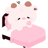 Sleepy Pink Cow Kawaii Bedtime