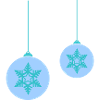 Winterliche Schneeflocken Kugeln